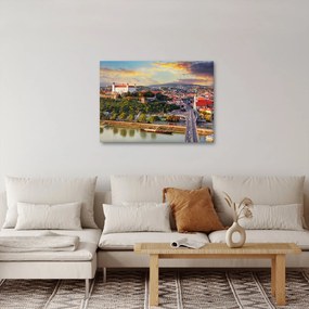 Obraz - Panorama Bratysławy, Słowacja (70x50 cm)