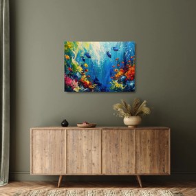 Obraz na szkle - Malowanie podwodnego świata (70x50 cm)