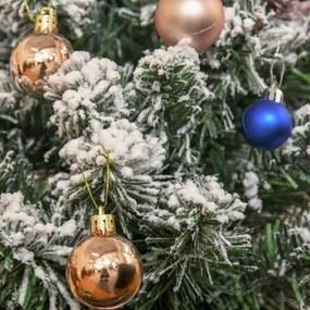 HOMCOM Mini sztuczna choinka 60 cm z efektem śniegu, 67 gałązek — idealna na stół i do biura | Aosom PL