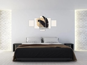 Obraz - Abstrakcja z tropikalnymi liśćmi N⁰4 (125x70 cm)
