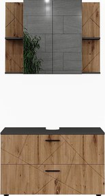 Zestaw mebli łazienkowych antracyt/artisan 100x44.6x57 irma