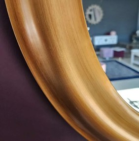 Lustro w złotej, okrągłej ramie , średnica 76cm