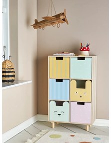 Niska komoda dziecięca z litego drewna paulowni w naturalnym kolorze 25,5x88,5 cm Calle – Bloomingville Mini