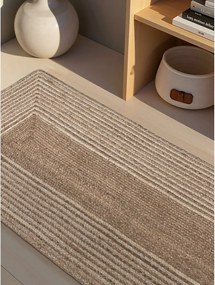 Chodnik z juty dwustronny/tkany ręcznie w jasnym naturalnym kolorze/w ciemnym naturalnym kolorze 80x200 cm Juno – Hanse Home