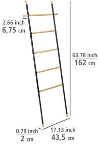 Wieszak na ręczniki, drabina z bambusowymi szczeblami, Loft, WENKO