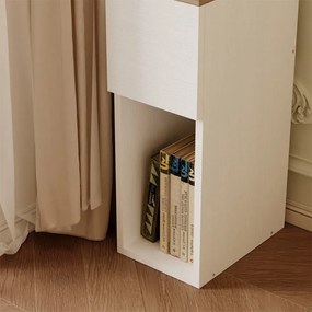 Szafka nocna wąska z szufladą stolik z półką nowoczesny loft sypialni 55 cm
