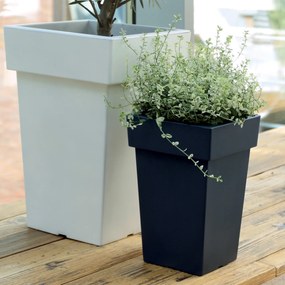Donica Lofly Square  23,4 x 23,4 x 35,6 cm antracyt PROSPERPLAST