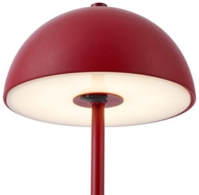 Zewnetrzna Zewnętrzna lampa stołowa ciemnoczerwona z LED, 3-stopniowy ściemniacz, IP44, ładowalna - Keira Nowoczesny Oswietlenie zewnetrzne