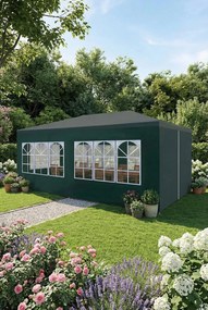 Zielony namiot plenerowy z oknami L2-P90