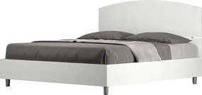 Łóżko wyposażone w stelaż z listwami z pojemnikiem 160x190 Frassino biała Dora