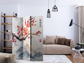 Parawan dwustronny Orient 135x172 cm 3-częściowy biały ARTGEIST B