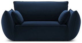 Ciemnoniebieski aksamitny fotel Vanda – Mazzini Sofas