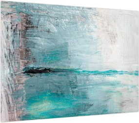Obraz na szkle - Abstrakcyjny obraz olejny (70x50 cm)