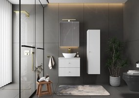 Biały Zestaw do Łazienki 60cm Szafka z Blatem Marco