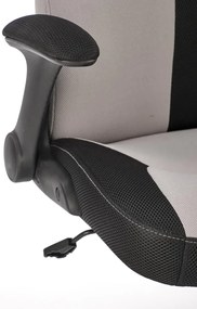 Szary tapicerowany fotel obrotowy - Dyxol