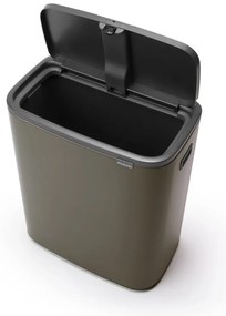 Szary stalowy kosz na śmieci otwierany na dotyk 60 l Bo Touch Bin – Brabantia