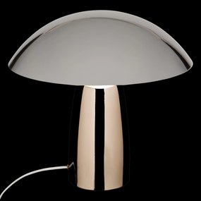 Lampa nocna grzybek OMIA, srebrna, wys. 34 cm