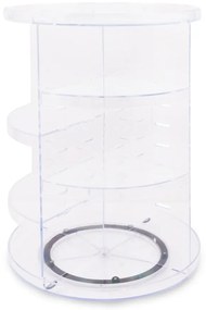Transparentny plastikowy obrotowy organizer łazienkowy – Hermia