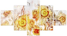 Obraz - Słoneczniki, malarstwo (125x70 cm)