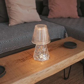 Zewnetrzna Lampa stołowa z przezroczystego szkła z możliwością ładowania LED IP44 - Lola 20 Lux klasyczny/Antyczny Oswietlenie zewnetrzne