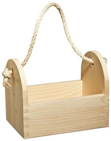 Drewniany stojak na couvert, 19 x 13 x 15 cm, naturalny