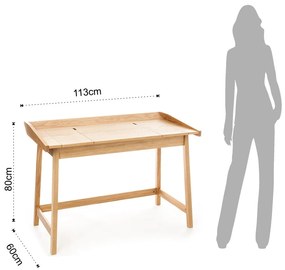 Biurko w dekorze dębu 60x113 cm Henry – Tomasucci