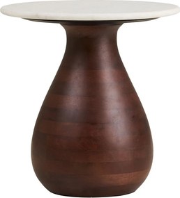 Okrągły stolik z marmurowym blatem ø 40 cm Heide – House Nordic