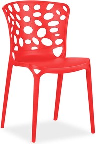 Krzesło ogrodowe 47x83x47 cm czerwone