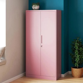 Szafa biurowa Fresh Style Jan 90x40x185 cm pudrowy róż