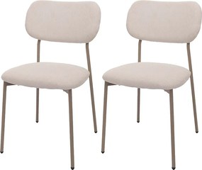 Krzesło do jadalni MCW-O26 (zestaw 2 sztuk),  beżowy