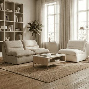 Coco Living Zestaw Nuvia Living 3-osobowy – piaskowy i biały