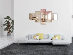 Obraz - Wymarzone wnętrze z fortepianem (125x70 cm)