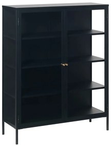 Czarna metalowa witryna 110x140 cm Carmel – Unique Furniture