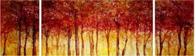 Obraz - Malowanie lasu liściastego (170x50 cm)