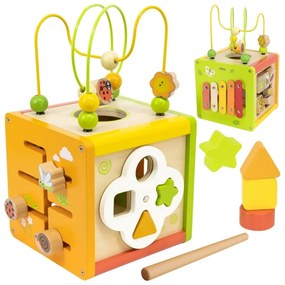 Viga drewniana kostka edukacyjna 5w1