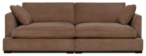 Jasnobrązowa sztruksowa sofa 236 cm Mobby – Scandic