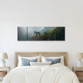 Obraz - Słonie na szczycie Tadż Mahal (170x50 cm)