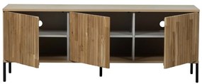 Szafka pod TV z litego drewna dębowego 150x56 cm Gravure – WOOOD