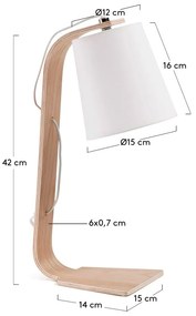 Biała lampa stołowa Kave Home Percy