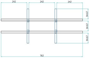 Regał sortujący PRIMO WHITE, 800 x 420 x 740 mm, 18 przegród, biały