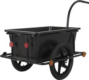 Wózek transportowy rowerowy 90 l, stalowy, plandeka, 80 kg