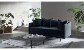 Granatowa aksamitna sofa Ghado Esme, 176 cm