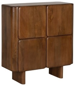 Brązowa szafka z litego drewna mango 104x110x45 cm Nosy – Ixia