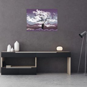 Obraz - Drzewo w chmurach (70x50 cm)