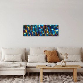 Obraz - Ściana komórkowa (z zegarem) (90x30 cm)
