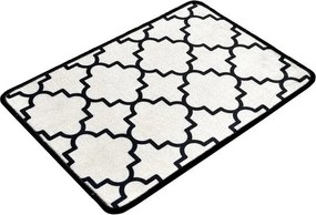 Czarno-beżowy dywanik łazienkowy 40x60 cm Kupa – Foutastic