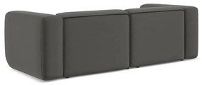 Szara aksamitna sofa 228 cm Ekahi – Makamii