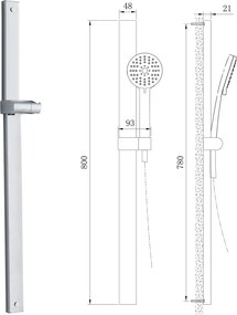 Bateria natryskowa ścienna 4021