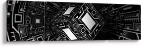 Obraz abstrakcyjnego sześcianu (170x50 cm)