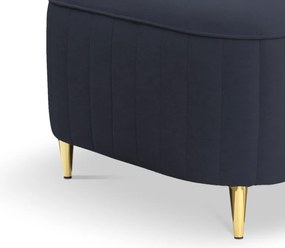 Pufa LAREN w kolorze granatowym w tkaninie CASTEL 79